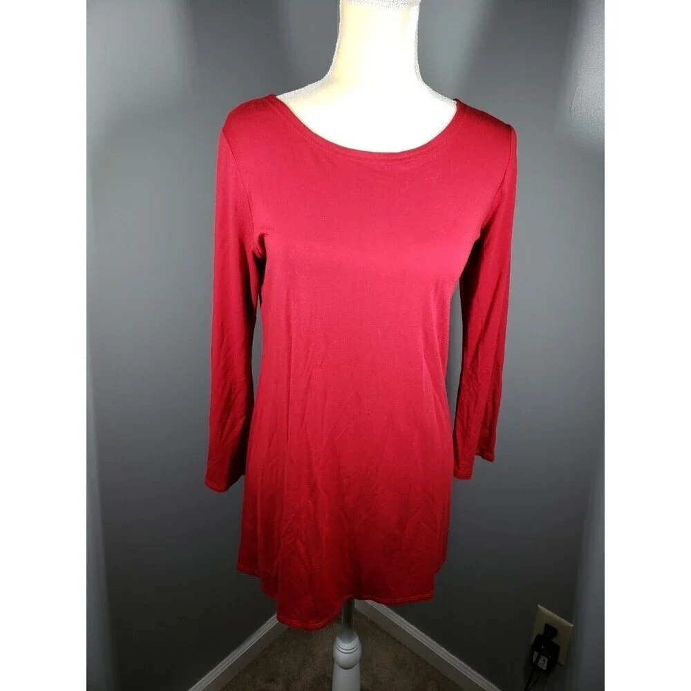Eileen Fisher Women Red Tunic Dress Size S